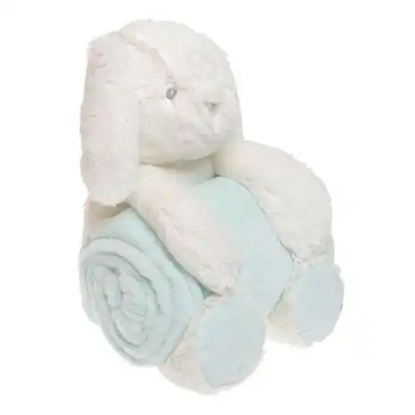 MASKOTKA KRÓLIK Z ZIELONYM KOCYKIEM