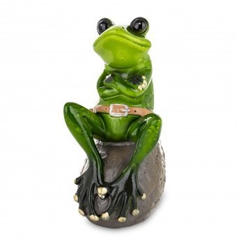 1.jpg FIGURKA ŻABA NA KAMIENIU 10,5x5x6