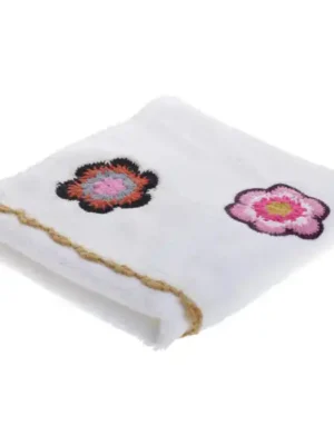 RĘCZNIK BIAŁY W KWIATKI MAŁY
