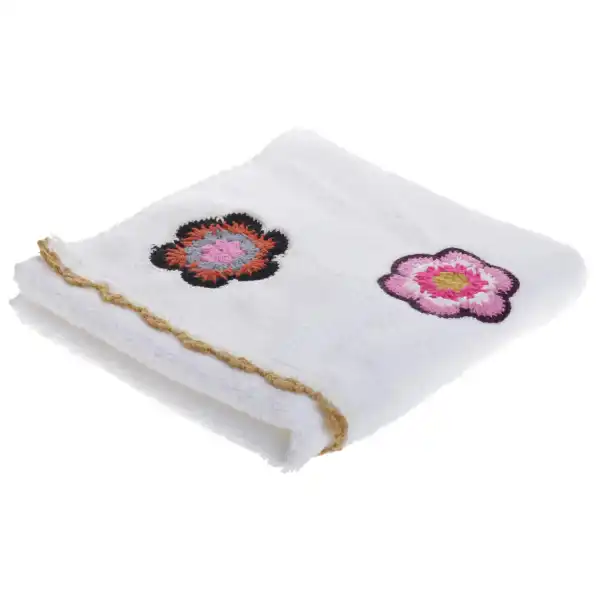 RĘCZNIK BIAŁY W KWIATKI MAŁY