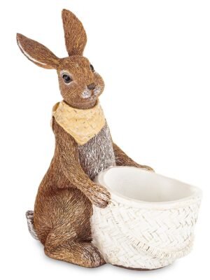 Figurka Królik z osłonką na kwiaty