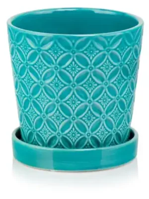 Donica z podstawką turkusowa