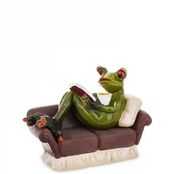 Figurka żaba na kanapie