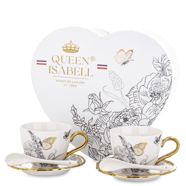 Filiżanka z podstawką i łyżeczką 2+2+2