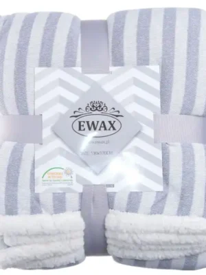 KOC SZARY W PASY 130x170CM