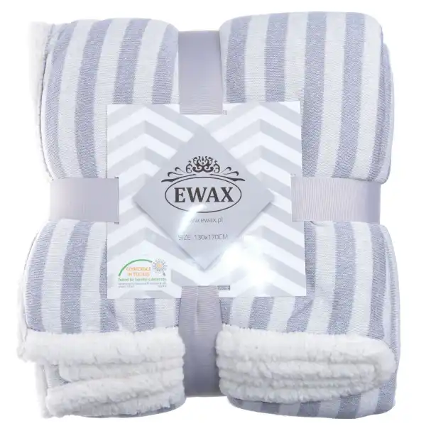 KOC SZARY W PASY 130x170CM