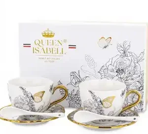 Filiżanka z podstawką i łyżeczką 2+2+2