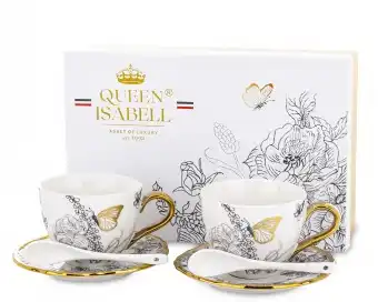 Filiżanka z podstawką i łyżeczką 2+2+2