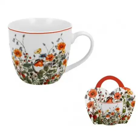 Kubek 460ml w koszyczku Wild Bird