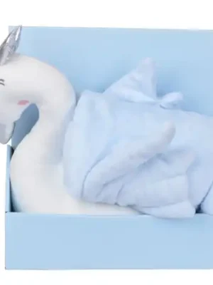 MASKOTKA FLAMING Z BŁĘKITNYM KOCYKIEM