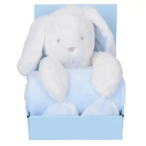 MASKOTKA KRÓLIK Z BŁĘKITNYM KOCYKIEM