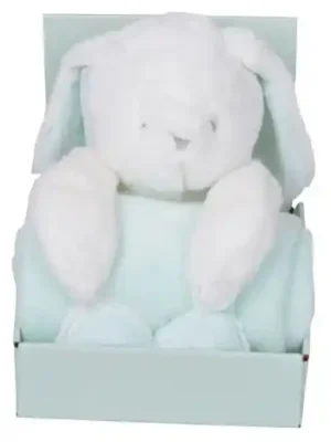 MASKOTKA KRÓLIK Z ZIELONYM KOCYKIEM