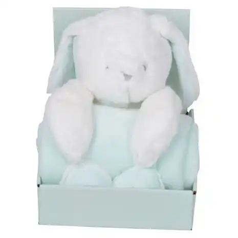 MASKOTKA KRÓLIK Z ZIELONYM KOCYKIEM