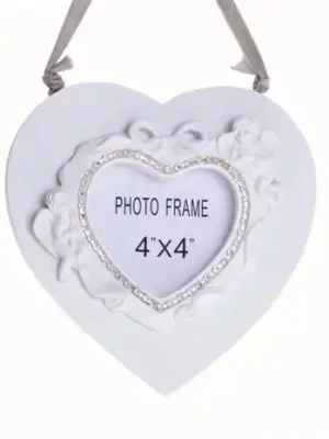 RAMKA DREWNIANA SERDUSZKO Z ANIOŁKAMI NA ZDJĘCIE