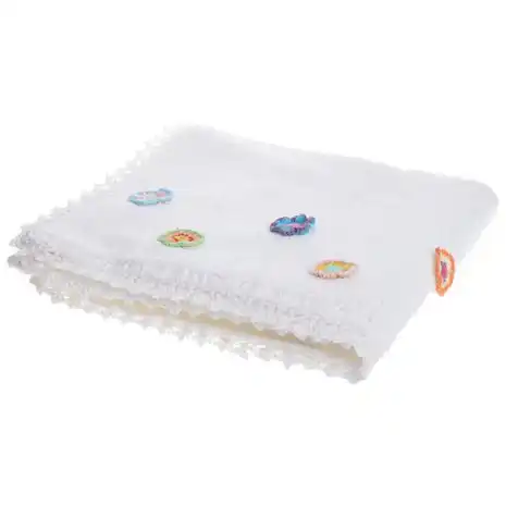 RĘCZNIK BIAŁY W DROBNE KWIATKI DUŻY 60X110CM