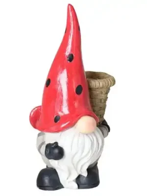 SKRZAT CERAMICZNY Z DONICZKĄ Z CZERWONĄ CZAPKĄ