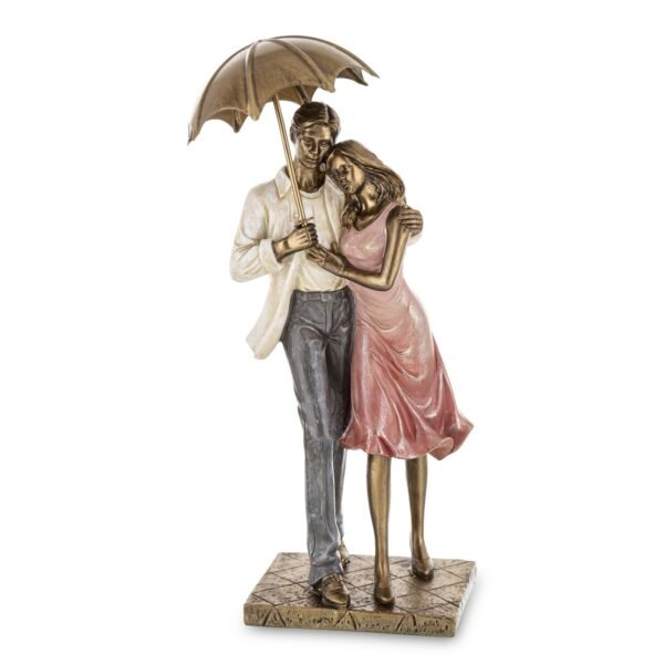 Figurka zakochana  para pod parasolem