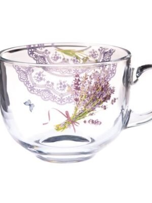 Kubek Dakls, lawendowy, szkło 500 ml