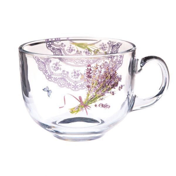 Kubek Dakls, lawendowy, szkło 500 ml