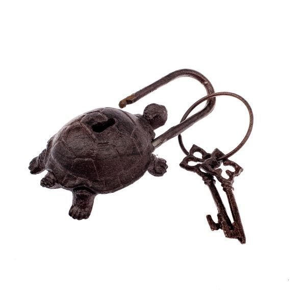 Żeliwny zamek żółwiowy - kłódka