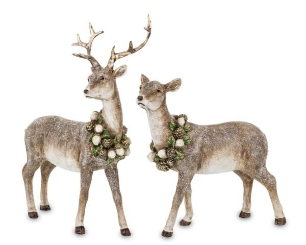 Figurki jeleni, dekoracja świąteczna