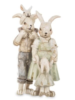 Figurka wielkanocna  rodzinka zajączków