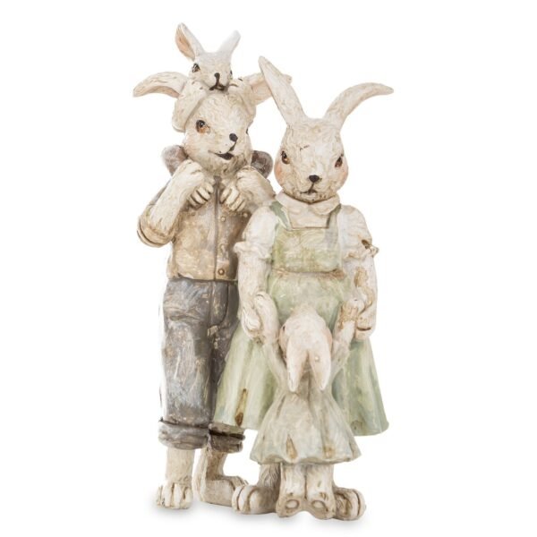 Figurka wielkanocna  rodzinka zajączków