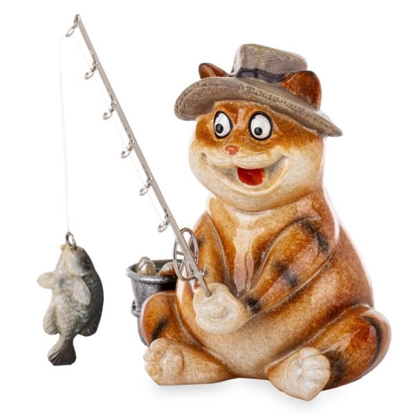 aa-30-3.jpg FIGURKA KOT WĘDKARZ 12,5x12x19