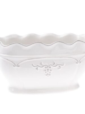 Ceramiczny wazon, osłonka, biały