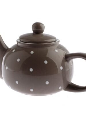 aa-46.jpg Czajniczek ceramiczny - ciemnoszary w kropki, 1000ml