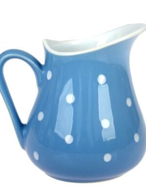 aa-51.jpg Dzbanek ceramiczny - jasnoniebieski w kropki, 500ml