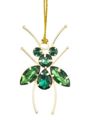 Piękna zawieszka dekoracyjna zielona mucha