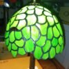 Lampa witrażowa w stylu Tiffany - Zielony liść