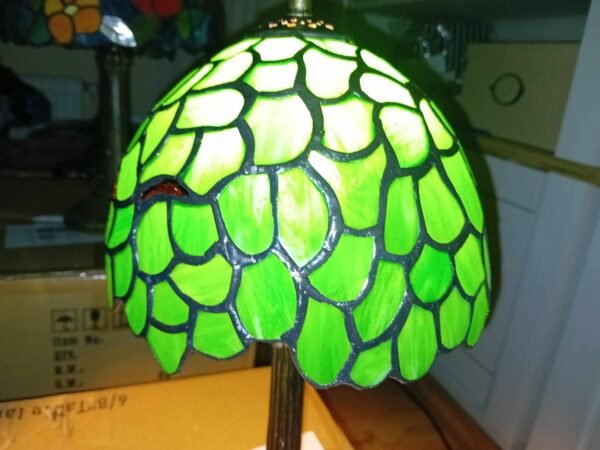 Lampa witrażowa w stylu Tiffany - Zielony liść