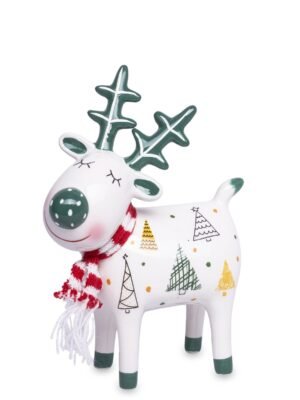 Urocza figurka renifera ceramicznego