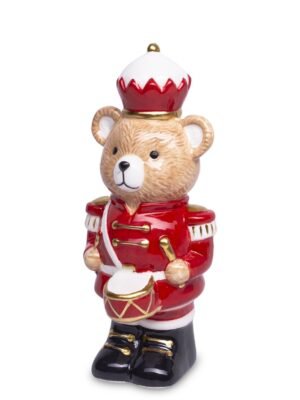 Figurka świąteczna niedźwiadek 16cm - dobosz