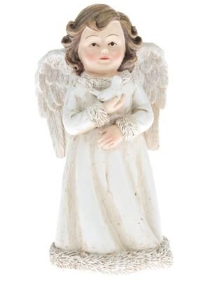 Figurka anioł  z ptakiem