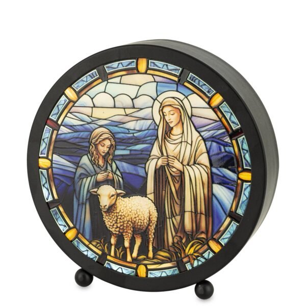 Witraż lampion witrażowy religijny obraz podświetlany LED