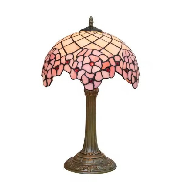 Lampa witrażowa w stylu Tiffany, Kwiat wiśni, Duża