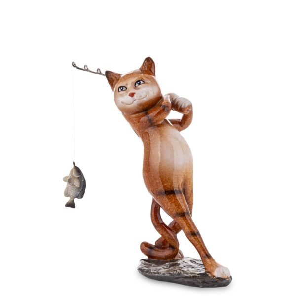 Figurka kota z wędką