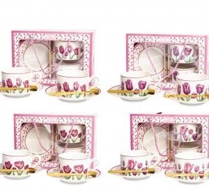 Filiżanki Z Podstawkami I Łyżeczkami Kpl. 2 Szt