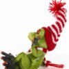 Ozdobna Figurka ŻABA 12,5 x 8 x 10 cm - Żabka w czapce i szaliku
