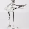 Figurka Baletnicy Kobiety Srebrna Dekoracyjna Duża