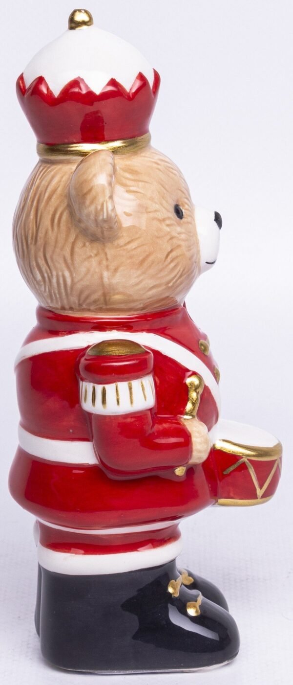 Figurka świąteczna niedźwiadek 16cm - dobosz