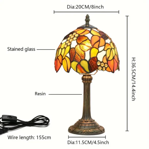Lampa witrażowa w stylu Tiffany