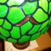 Lampa witrażowa w stylu Tiffany - Zielony liść