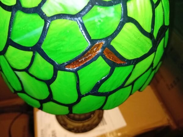 Lampa witrażowa w stylu Tiffany - Zielony liść