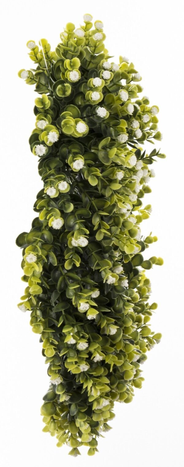 Wianek na drzwi stroik zielony sztuczne kwiaty dekoracja