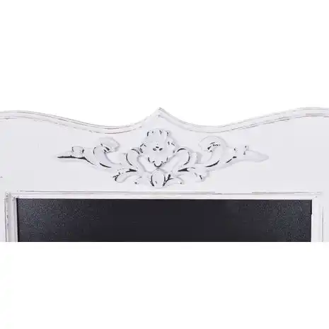 TABLICA ŚCIENNA DREWNIANA W BIAŁEJ RAMIE Z HACZYKAMI