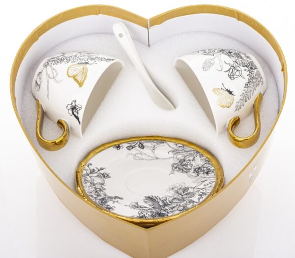 Filiżanka z podstawką i łyżeczką 2+2+2